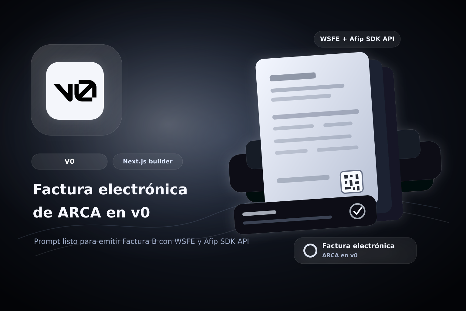 Crear Factura Electrónica de ARCA en v0
