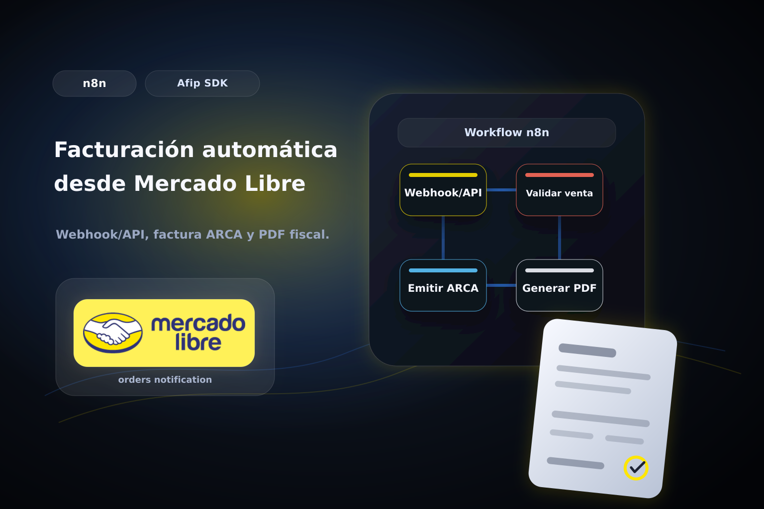 Facturar ventas de Mercado Libre con ARCA en n8n