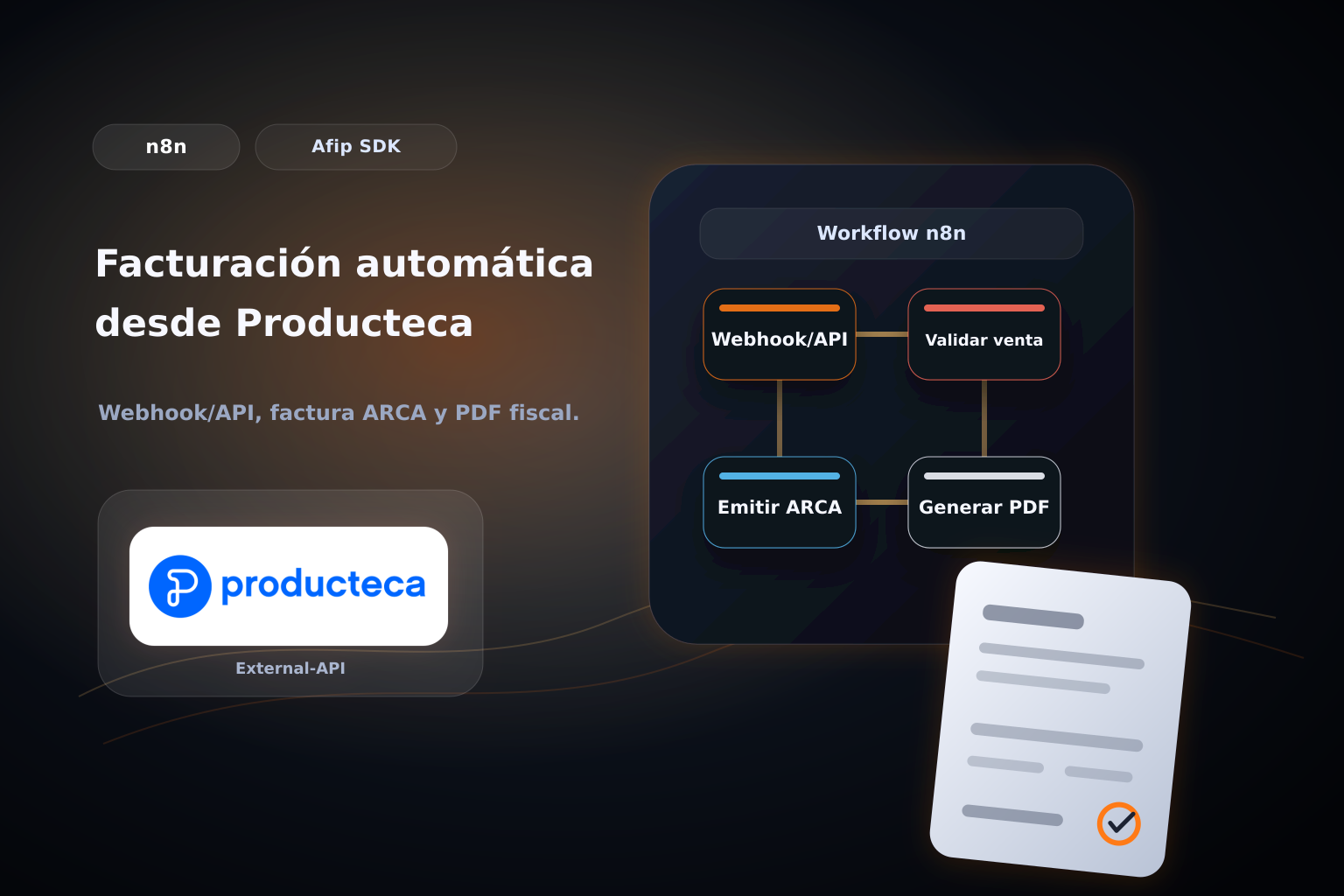Facturar ventas de Producteca con ARCA en n8n