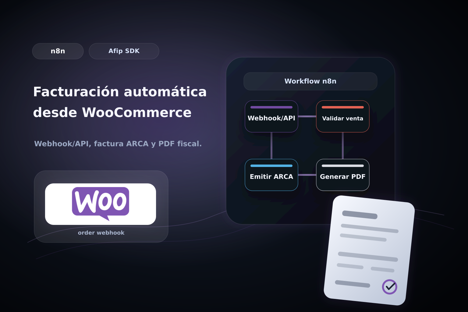 Facturar ventas de WooCommerce con ARCA en n8n
