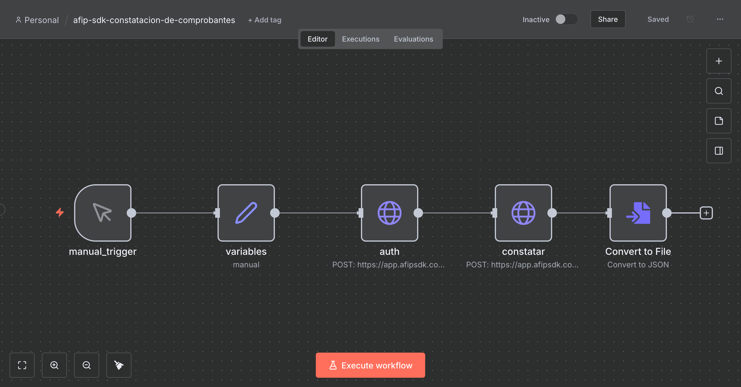 Realizar Constatación de Comprobantes de ARCA en n8n