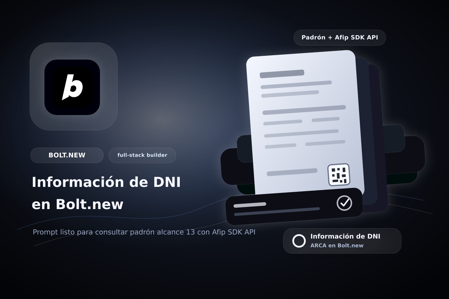 Obtener información de un DNI en Bolt.new