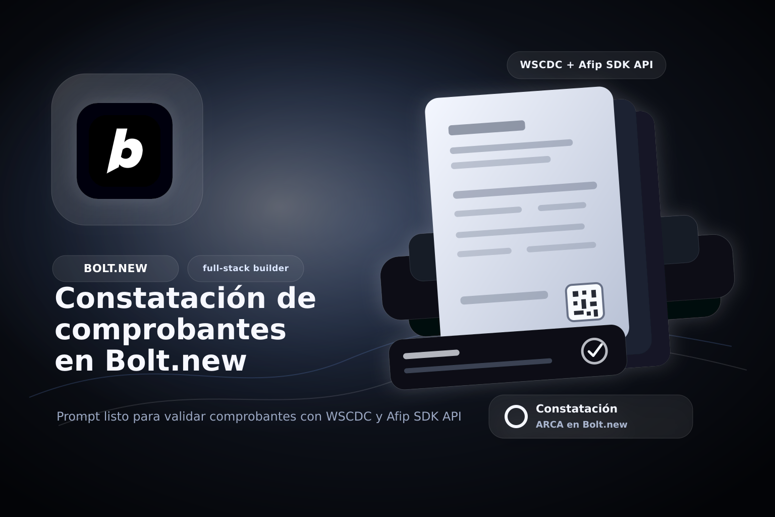 Realizar constatación de comprobantes de ARCA en Bolt.new