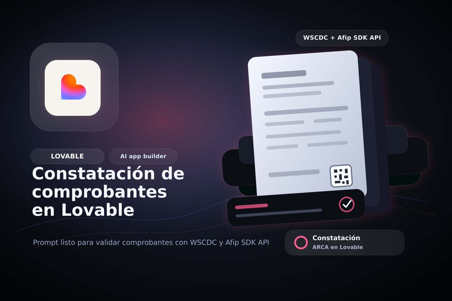 Realizar constatación de comprobantes de ARCA en Lovable